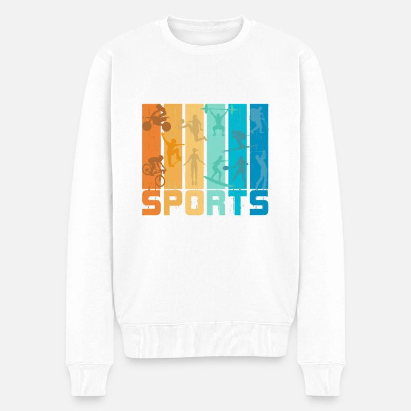 Sports - Männer Premium Bio Pullover - Weiß