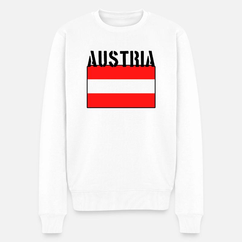 Drapeau de l’Autriche - Pull Premium bio Homme - blanc