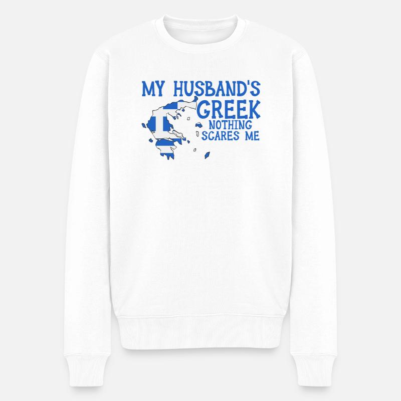 Femme Grèce Grec Grec - Pull Premium bio Homme - blanc