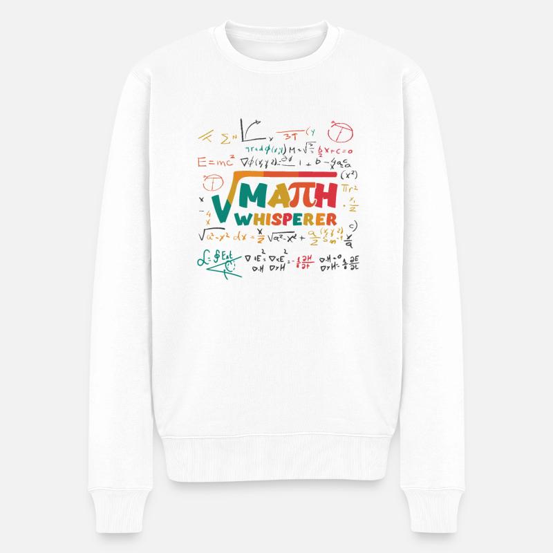 Mathematik-Lerner, lustiger Mathematiklehrer - Männer Premium Bio Pullover - Weiß