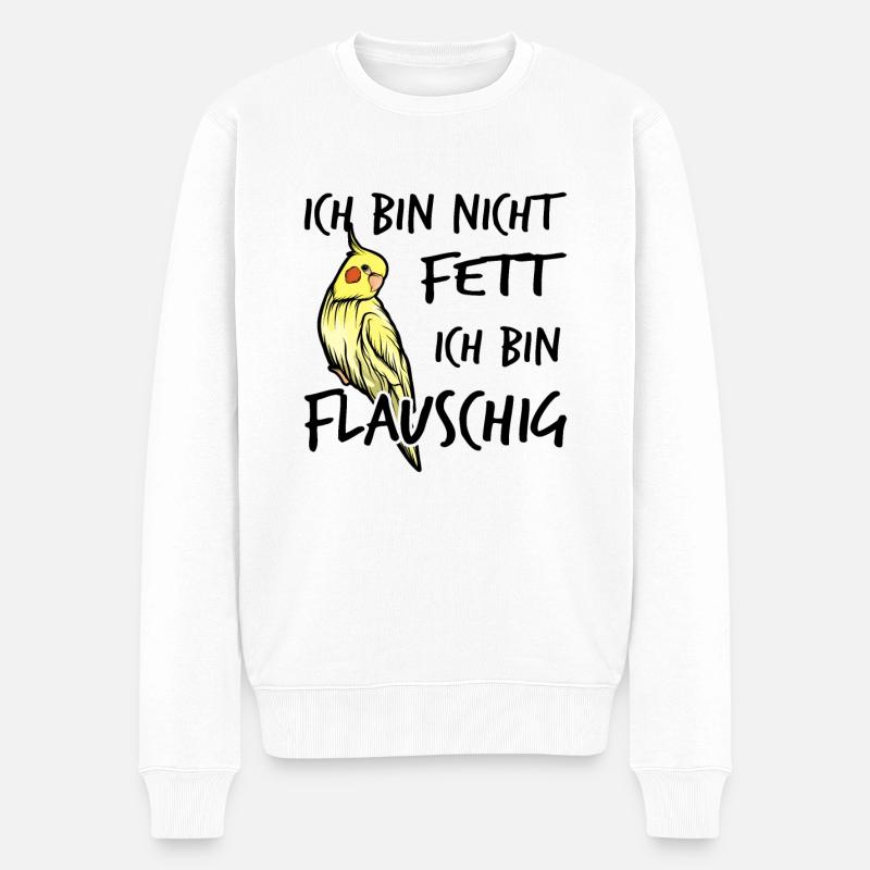 Nymphensittich - Männer Premium Bio Pullover - Weiß