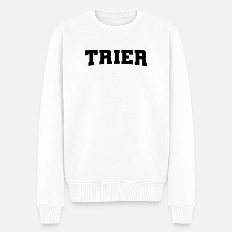 Trier - Männer Premium Bio Pullover - Weiß