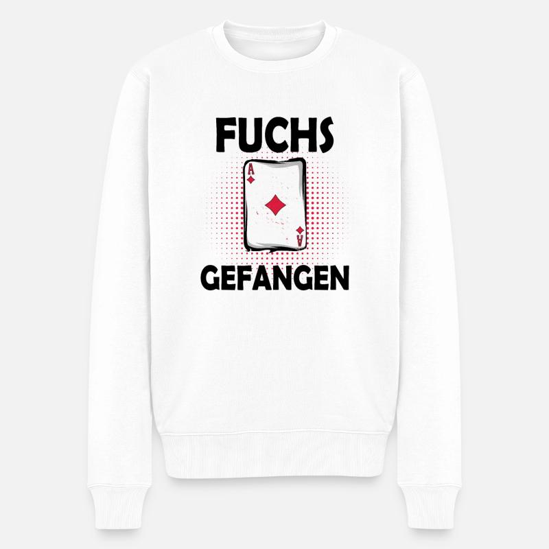 Doppelkopf - Männer Premium Bio Pullover - Weiß