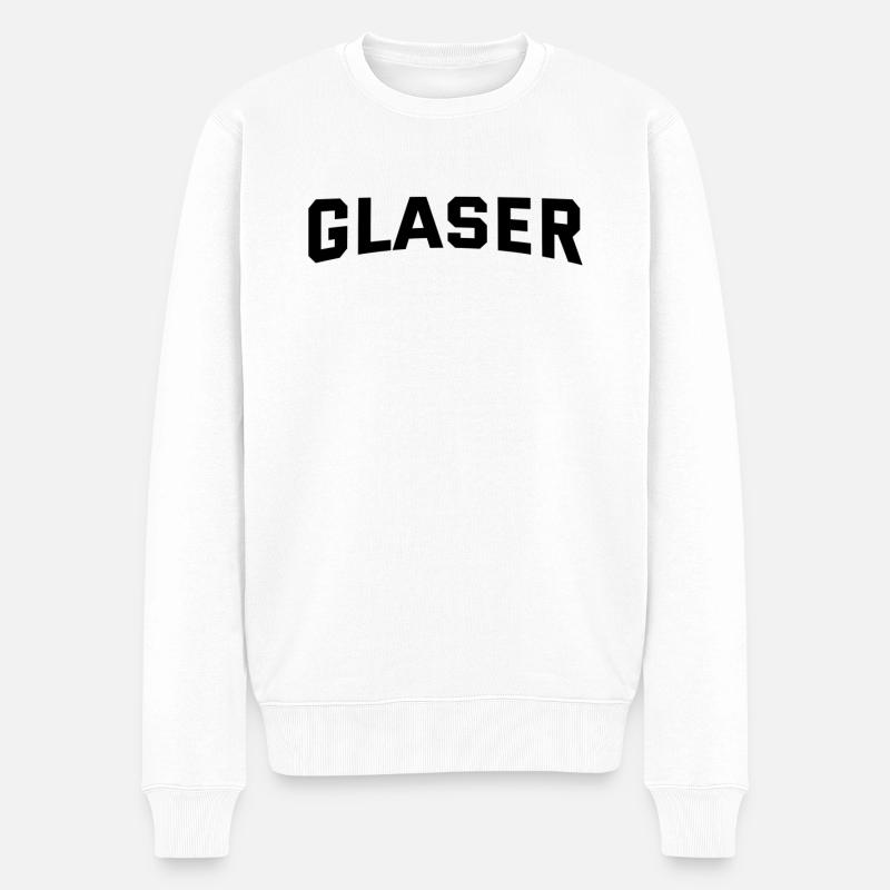 Glaser - Männer Premium Bio Pullover - Weiß