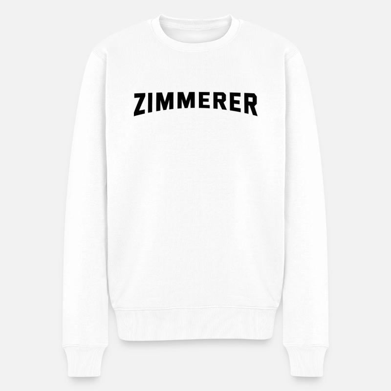 Zimmerer - Männer Premium Bio Pullover - Weiß