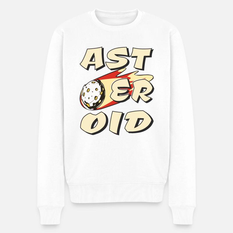 ASTEROID - Männer Premium Bio Pullover - Weiß