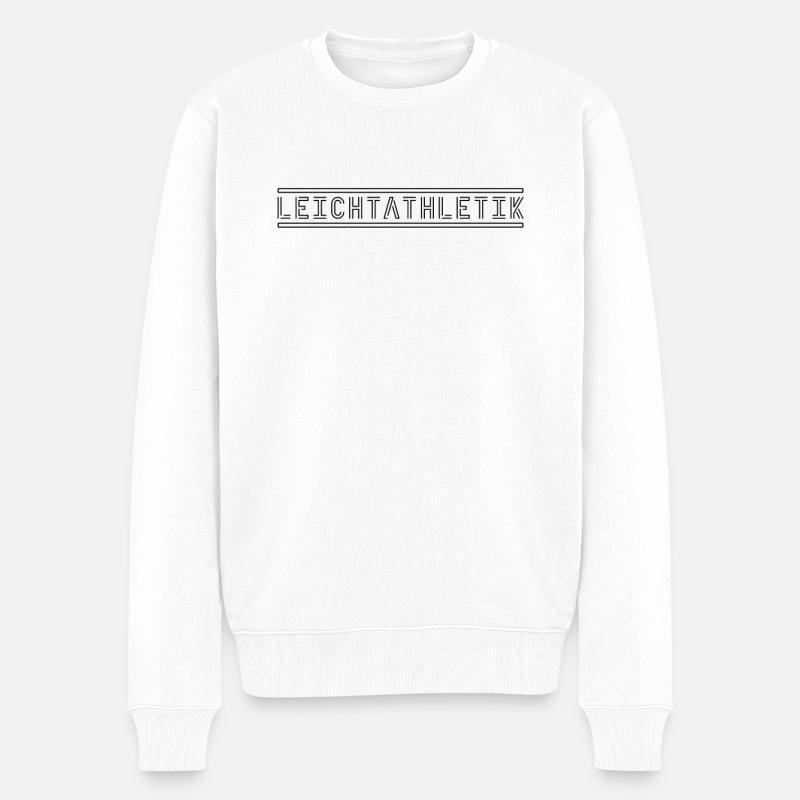 Leichtathletik - Männer Premium Bio Pullover - Weiß