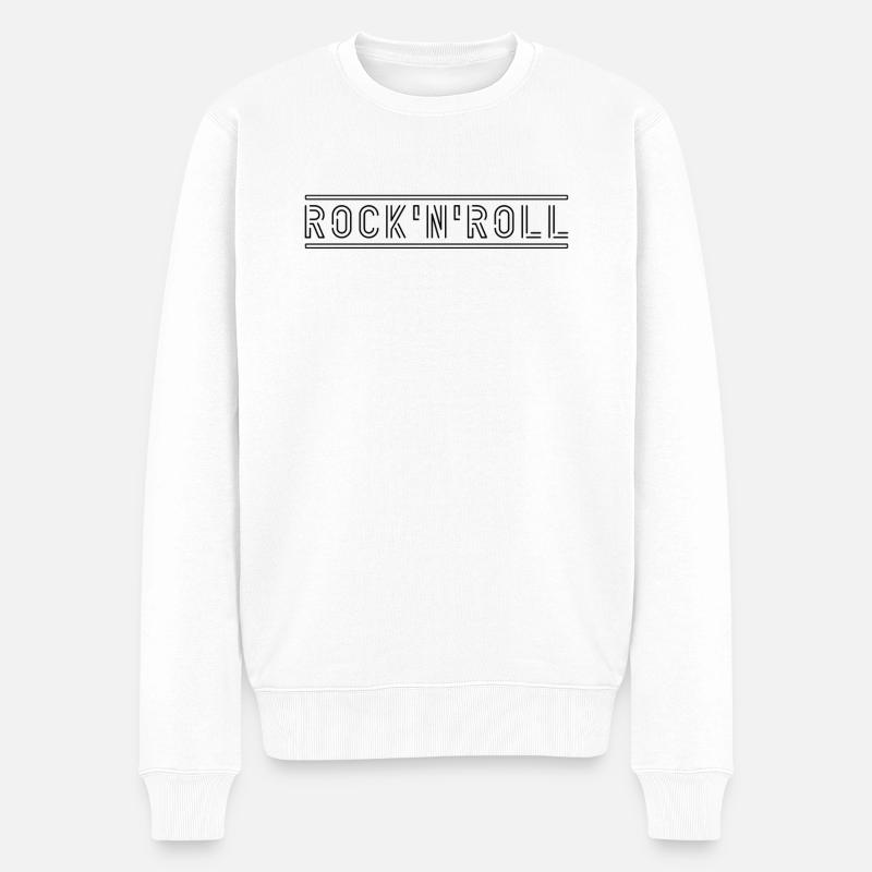 Rock n Roll - Pull Premium bio Homme - blanc