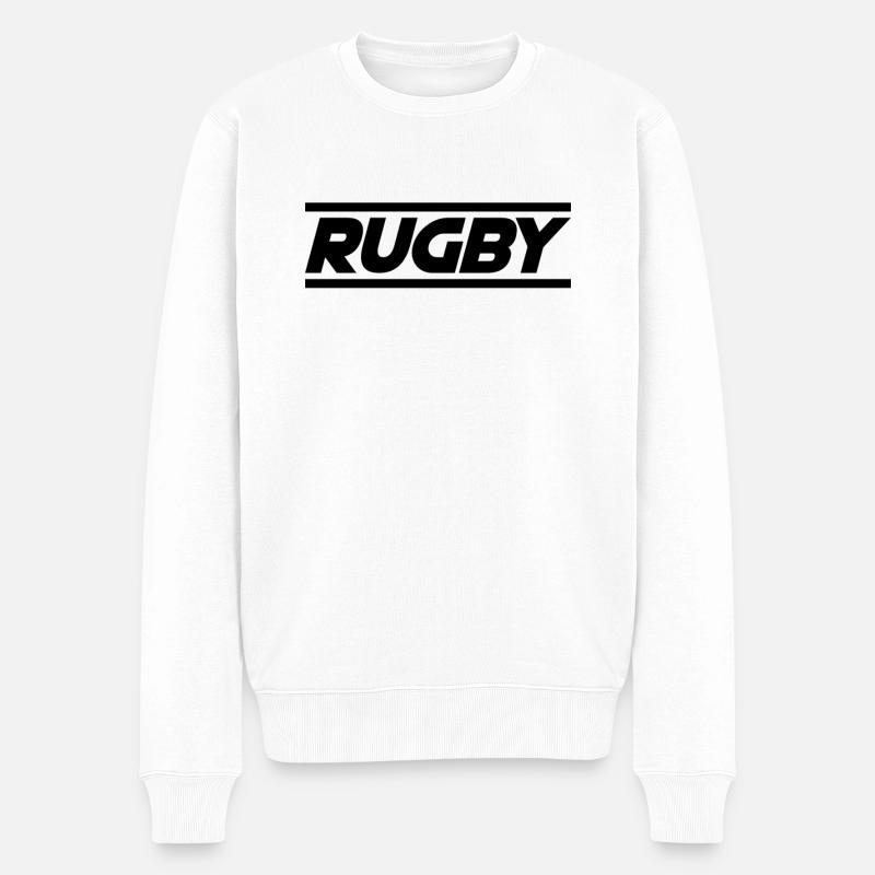 Rugby - Men's Premium Organic Jumper - white