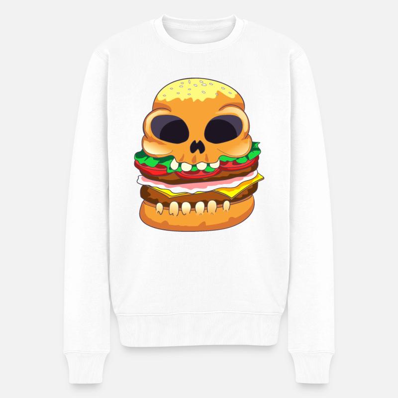 Burger crâne - Pull Premium bio Homme - blanc