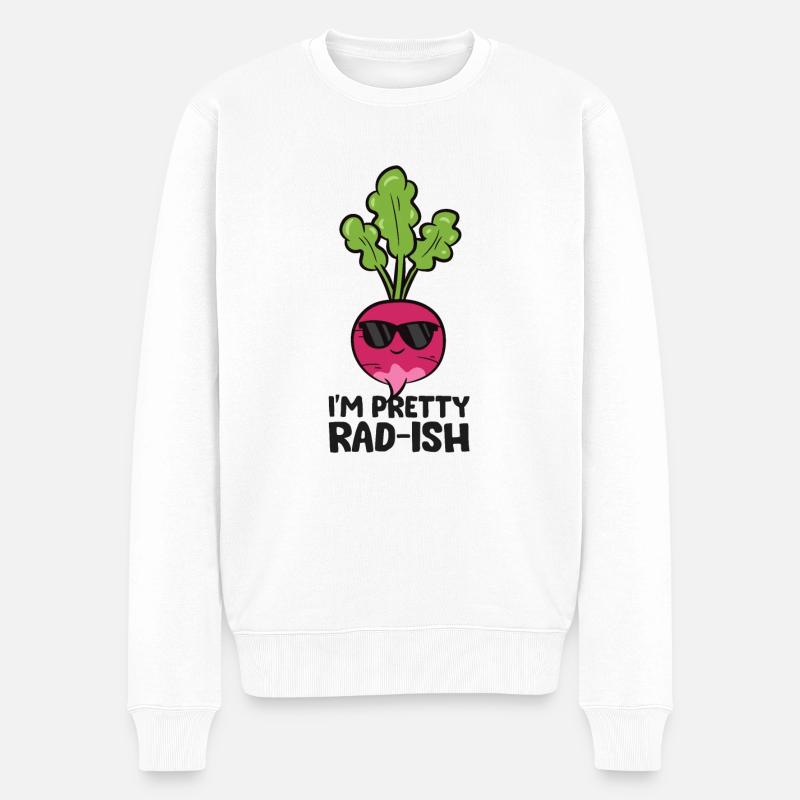 I'm Pretty Radish Radieschen Gemüse Love Radish - Männer Premium Bio Pullover - Weiß