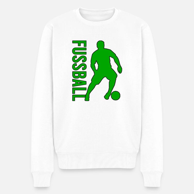 Fußball Fussball - Männer Premium Bio Pullover - Weiß