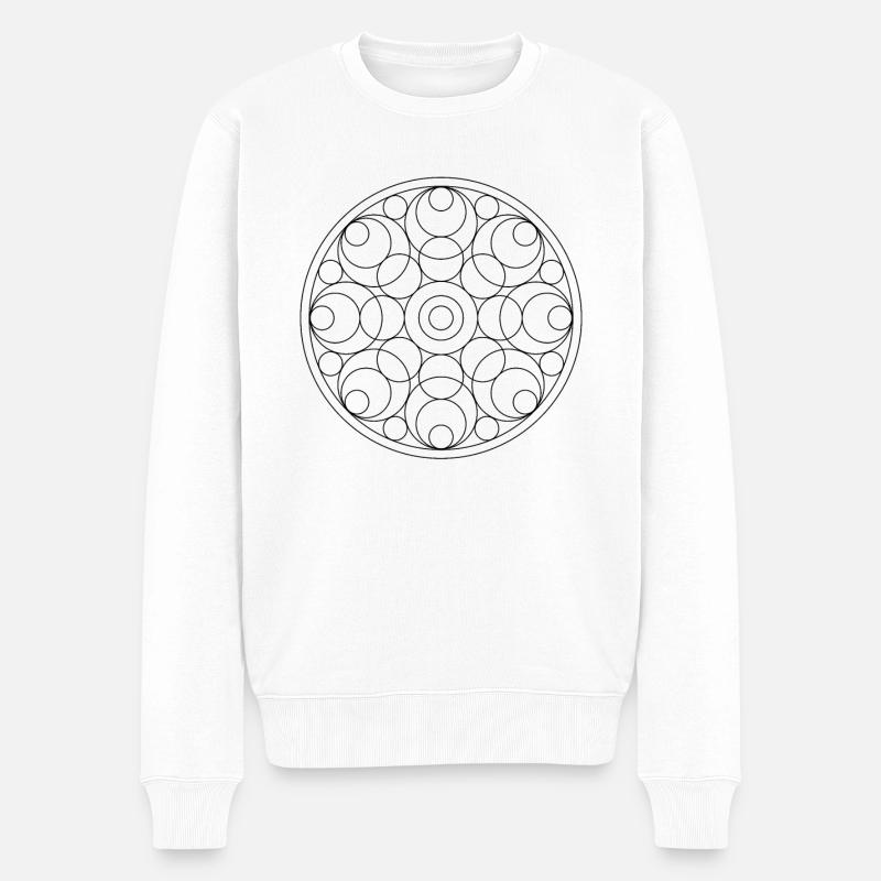 Comté de Mandala - Pull Premium bio Homme - blanc