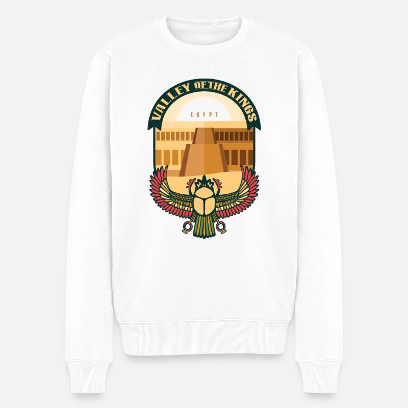 Tal der Könige – Ägypten - Männer Premium Bio Pullover - Weiß