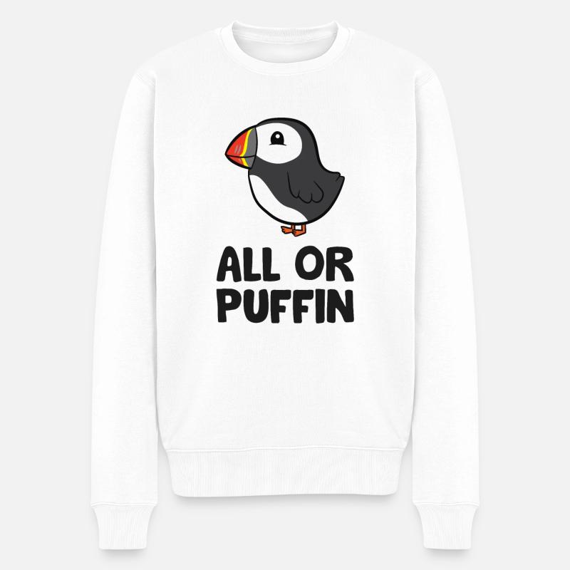 Alles oder Papageientaucher Lustige - Männer Premium Bio Pullover - Weiß