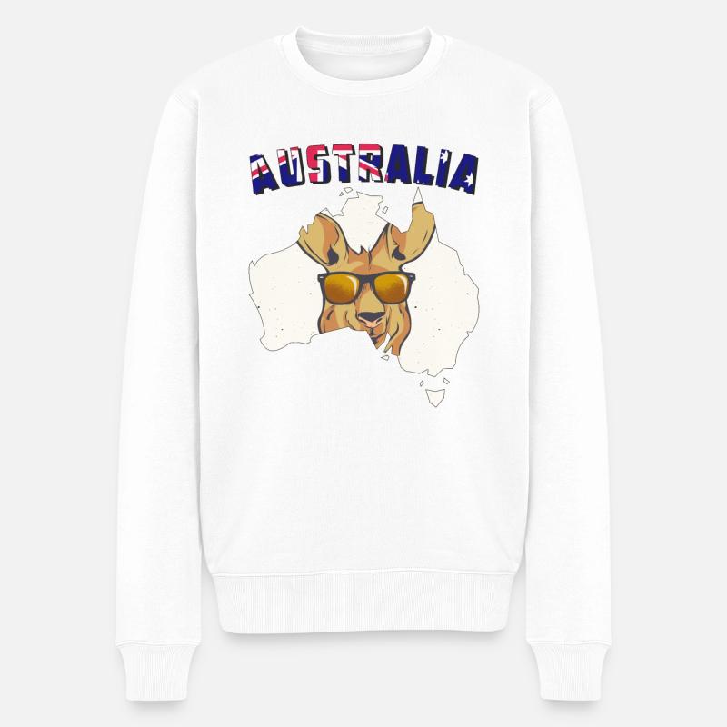 AUSTRALIE - Pull Premium bio Homme - blanc