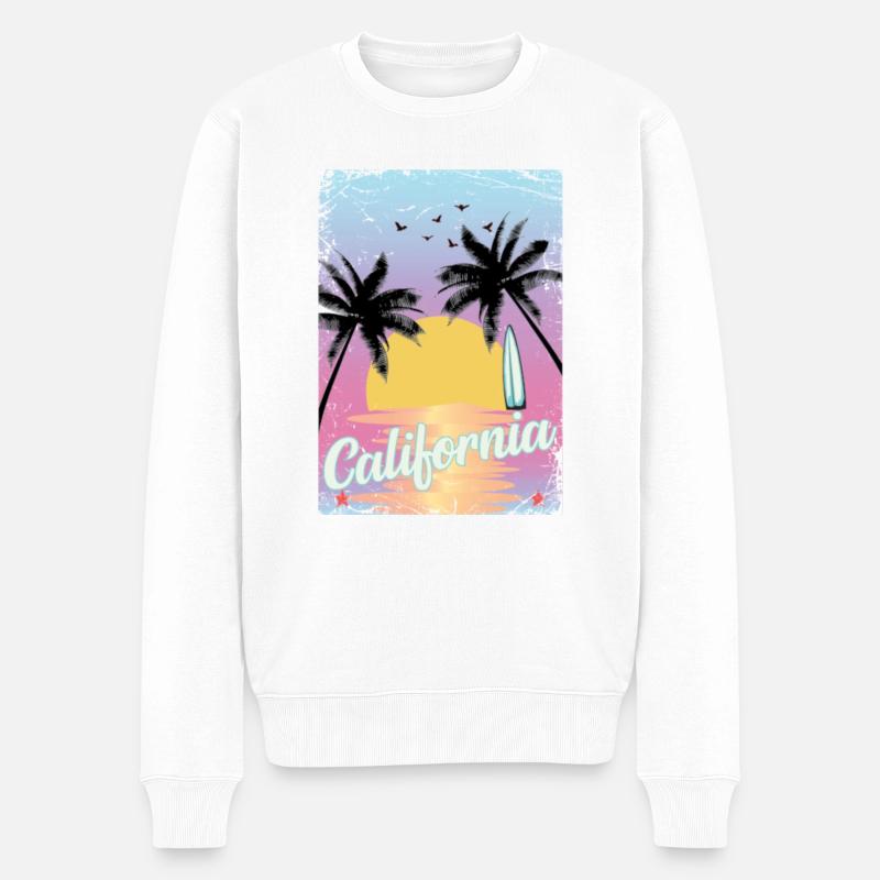 Californie - Pull Premium bio Homme - blanc