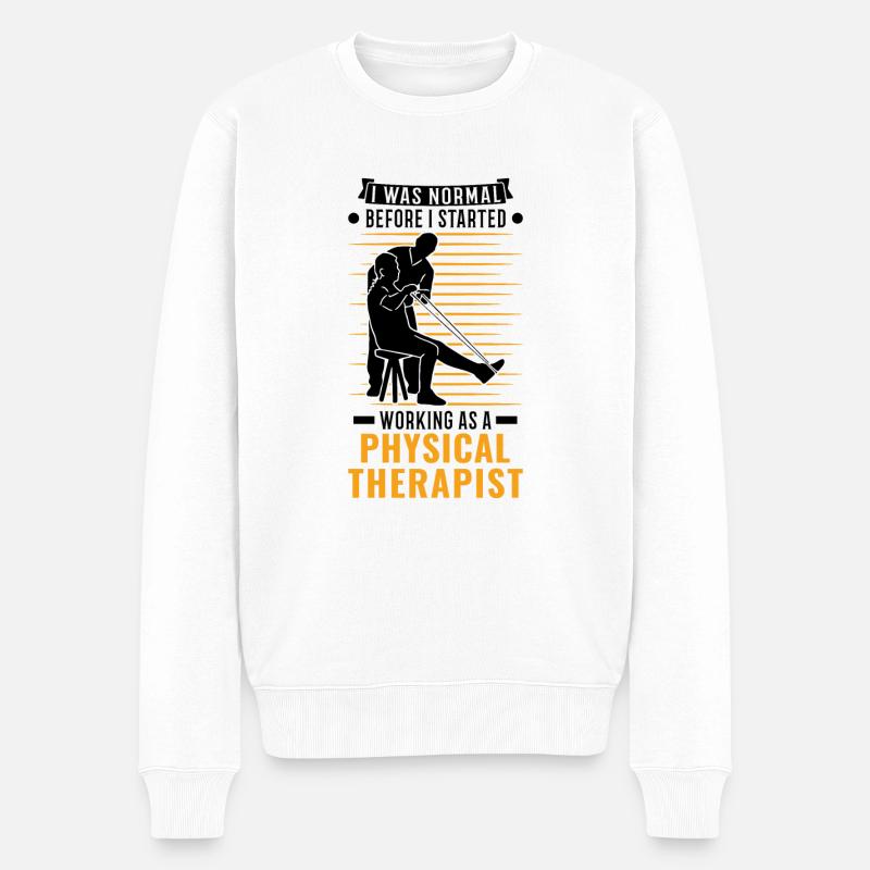 Physiotherapeut Physiotherapie Physical Therapist - Männer Premium Bio Pullover - Weiß