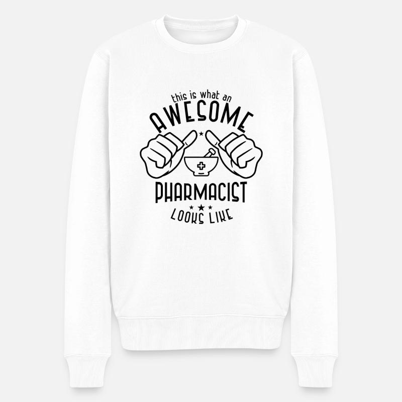 Pharmacien - Pull Premium bio Homme - blanc