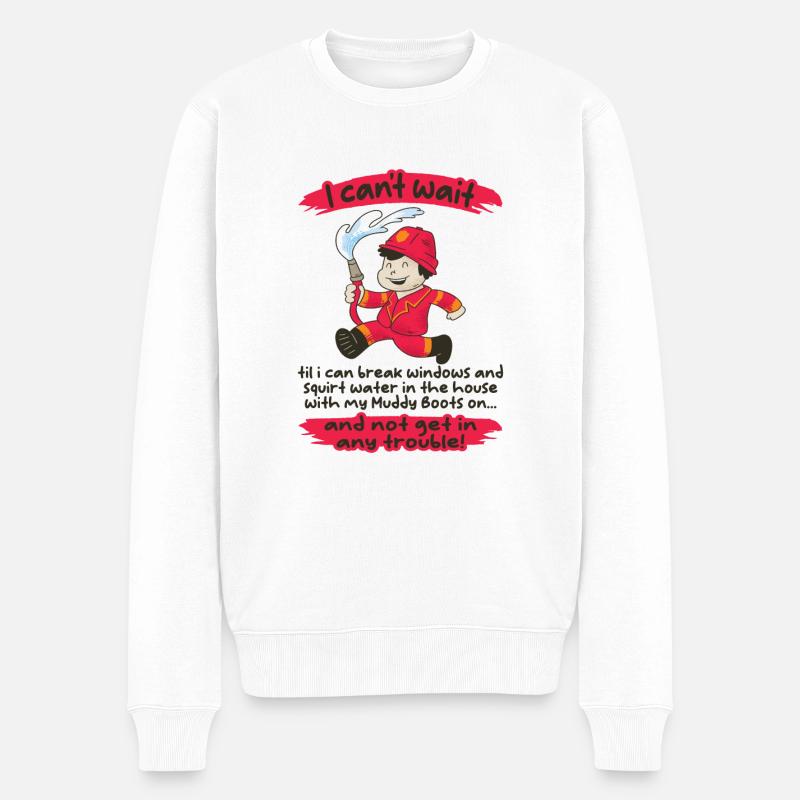 Pompier Enfant pompier - Pull Premium bio Homme - blanc