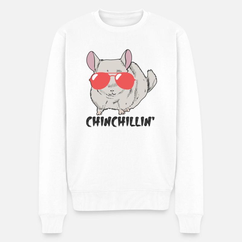 Chinchillin Chinchilla - Pull Premium bio Homme - blanc