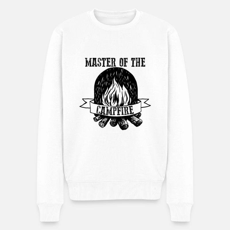 Master Of The Campfire - Männer Premium Bio Pullover - Weiß