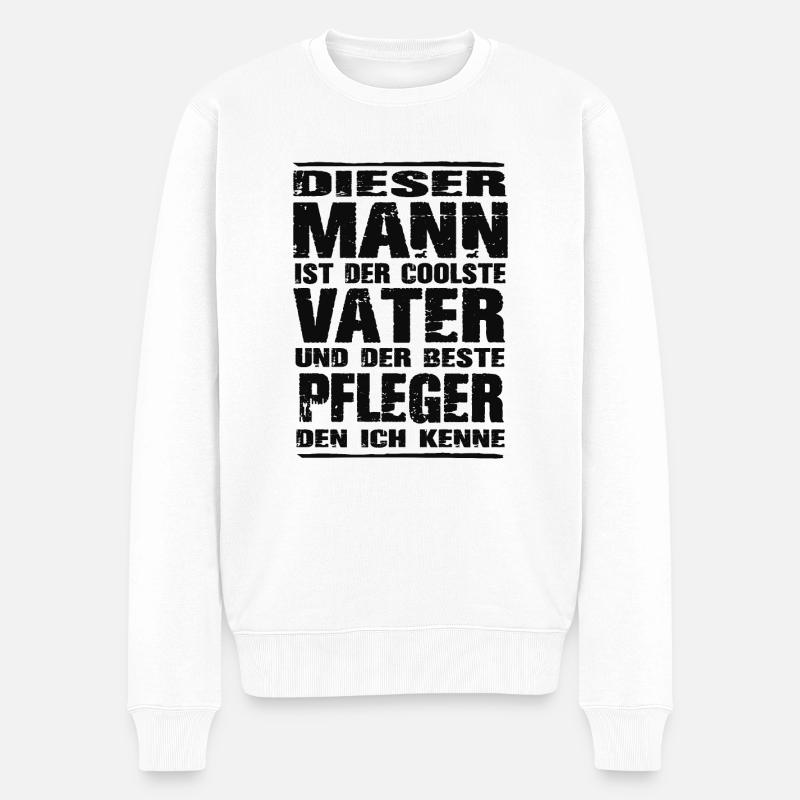 Pfleger - Männer Premium Bio Pullover - Weiß