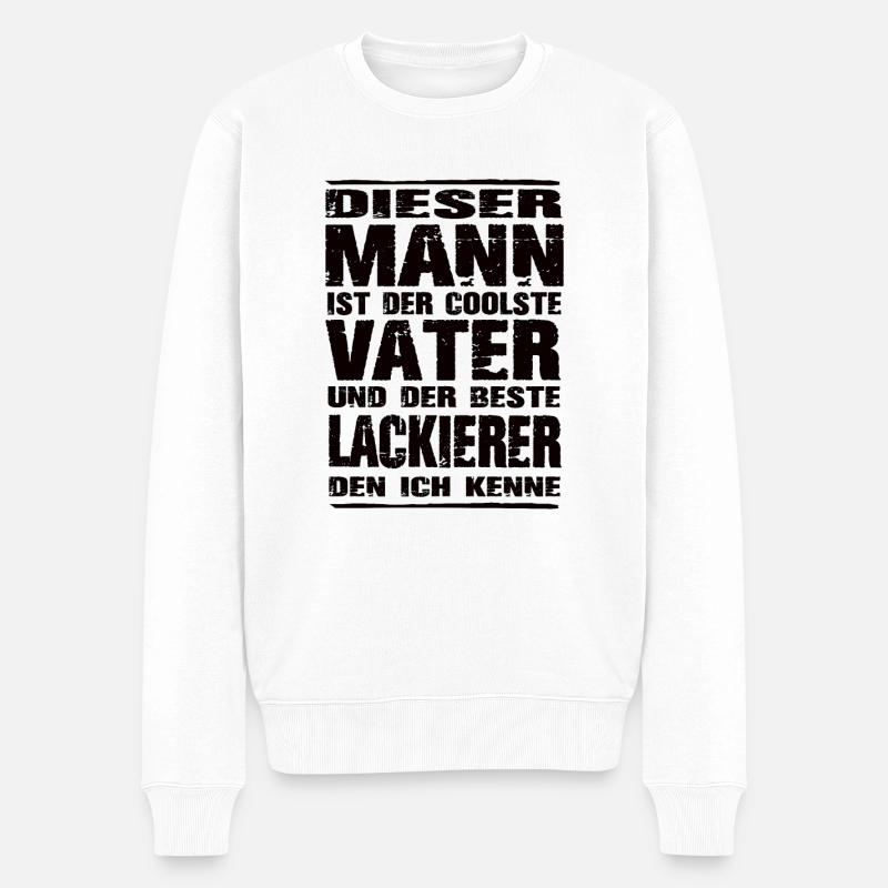 Lackierer - Männer Premium Bio Pullover - Weiß