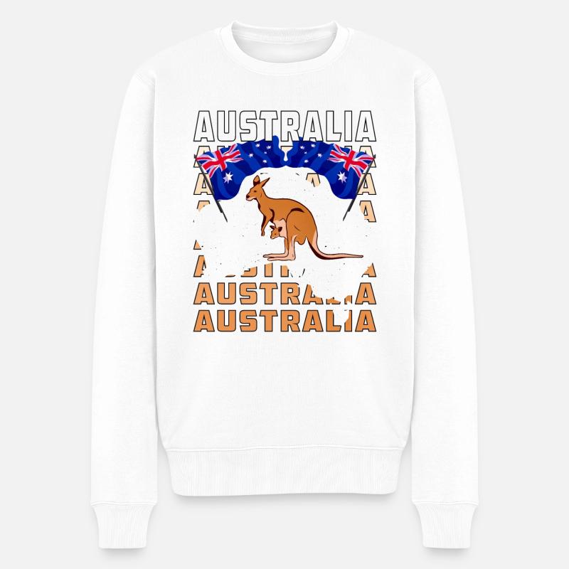 AUSTRALIE - Pull Premium bio Homme - blanc