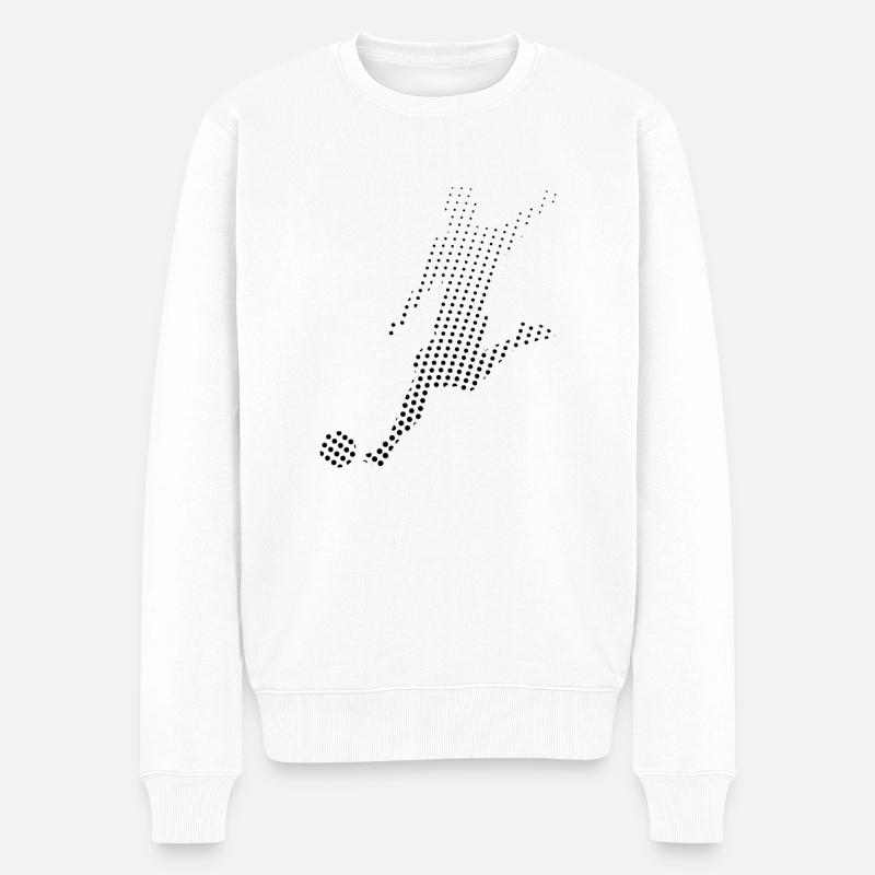 Fußball Fußballer - Männer Premium Bio Pullover - Weiß