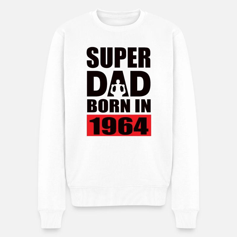 Papa Geburtstag 1964 - Männer Premium Bio Pullover - Weiß