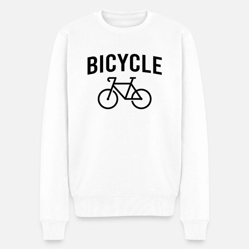 Fahrrad bicycle - Männer Premium Bio Pullover - Weiß