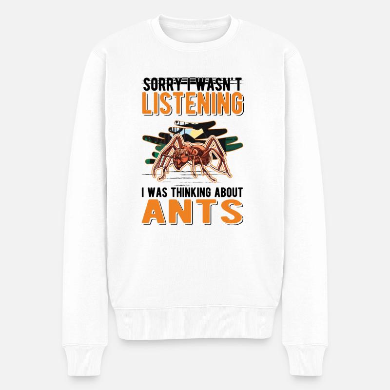 Je pensais à Ants Ameisen - Pull Premium bio Homme - blanc