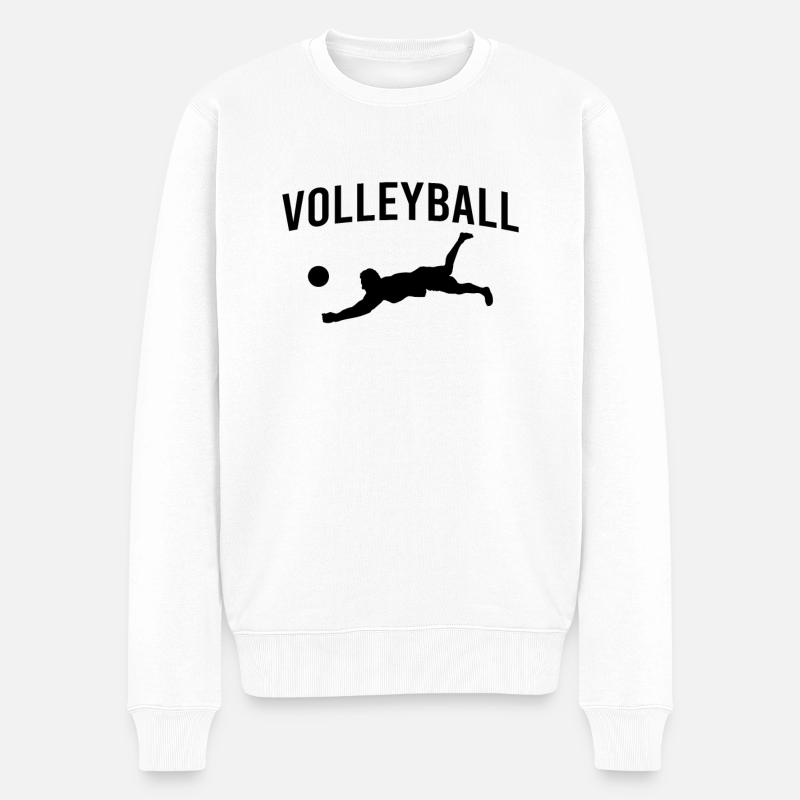 Volley-ball - Pull Premium bio Homme - blanc