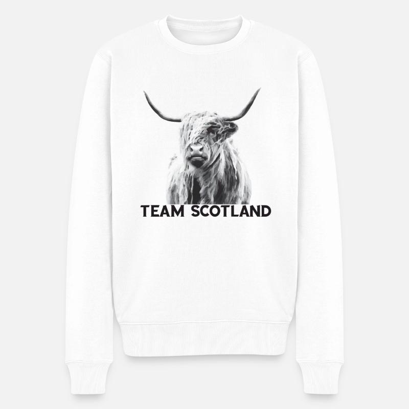 Schottland - Männer Premium Bio Pullover - Weiß