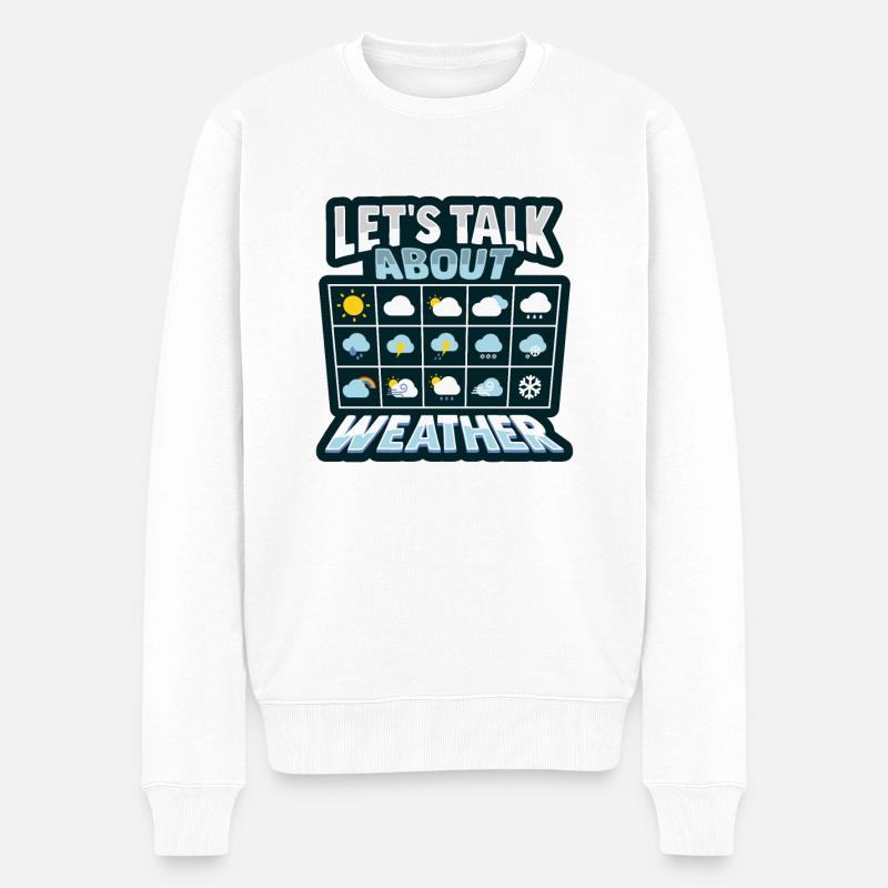 Météorologue Prévisions météo Météo - Pull Premium bio Homme - blanc