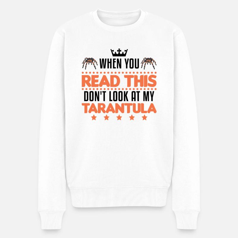 Tarantel Spinne Tarantula - Männer Premium Bio Pullover - Weiß