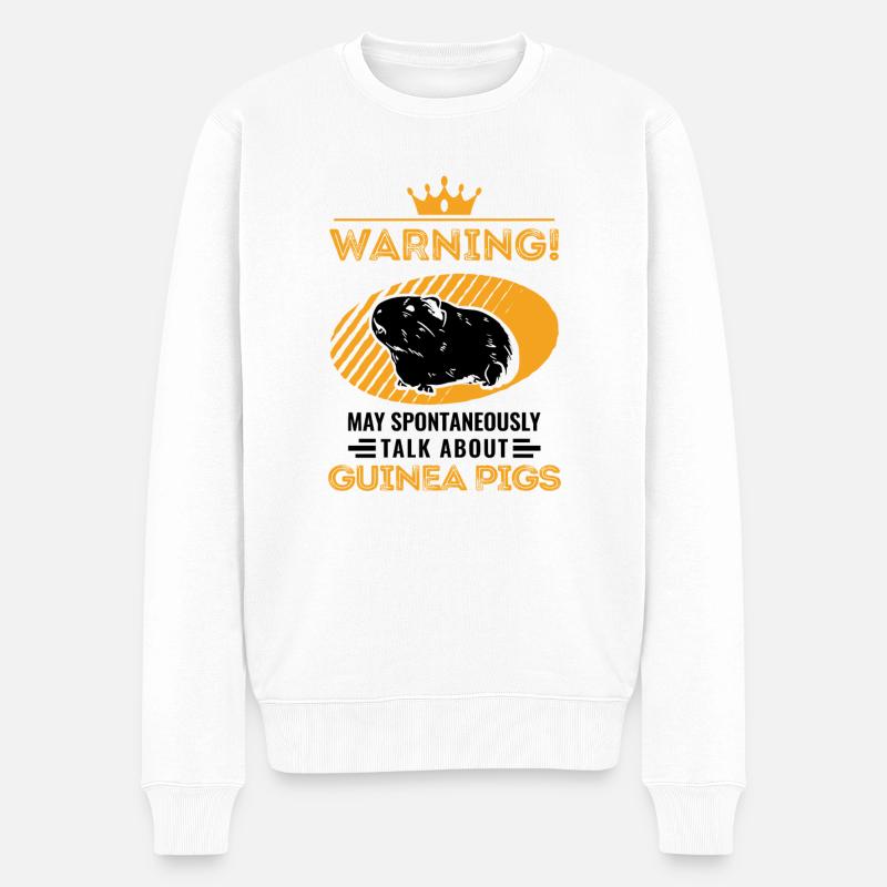 Meerschweinchen Geschenk Meerschwein - Männer Premium Bio Pullover - Weiß