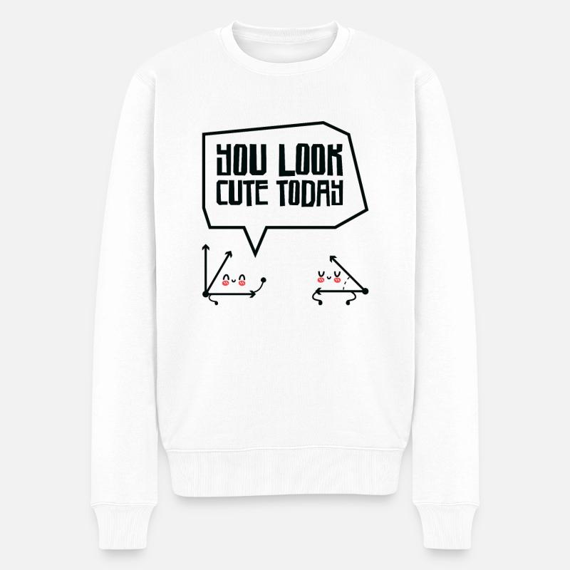 Mathématiques Angle aigu Professeur de mathématiques - Pull Premium bio Homme - blanc
