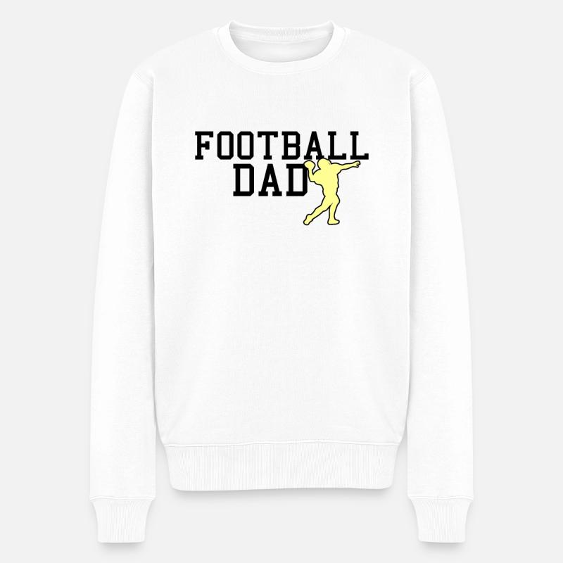 football dad - Männer Premium Bio Pullover - Weiß