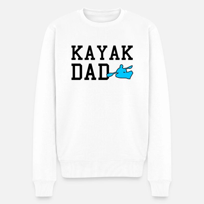 Kayak papa - Pull Premium bio Homme - blanc