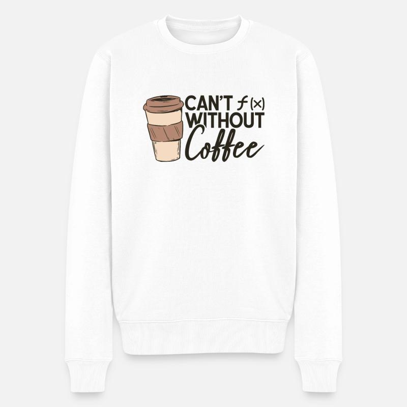 Mathematik Kaffee Mathematik Funktion Kaffee - Männer Premium Bio Pullover - Weiß
