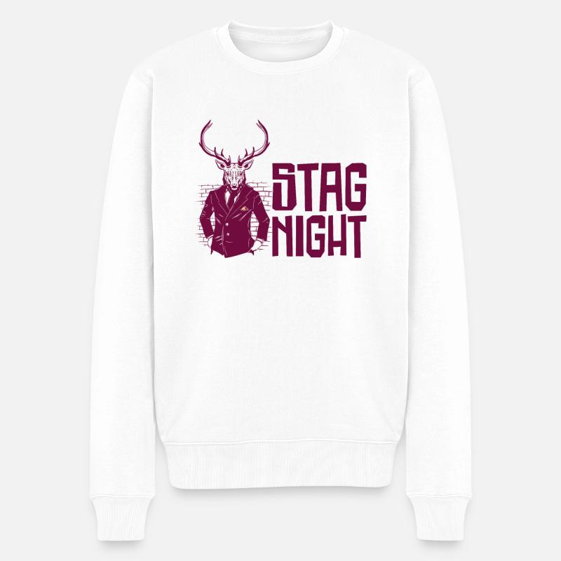Junggesellenabschied Trinkgelage - Männer Premium Bio Pullover - Weiß