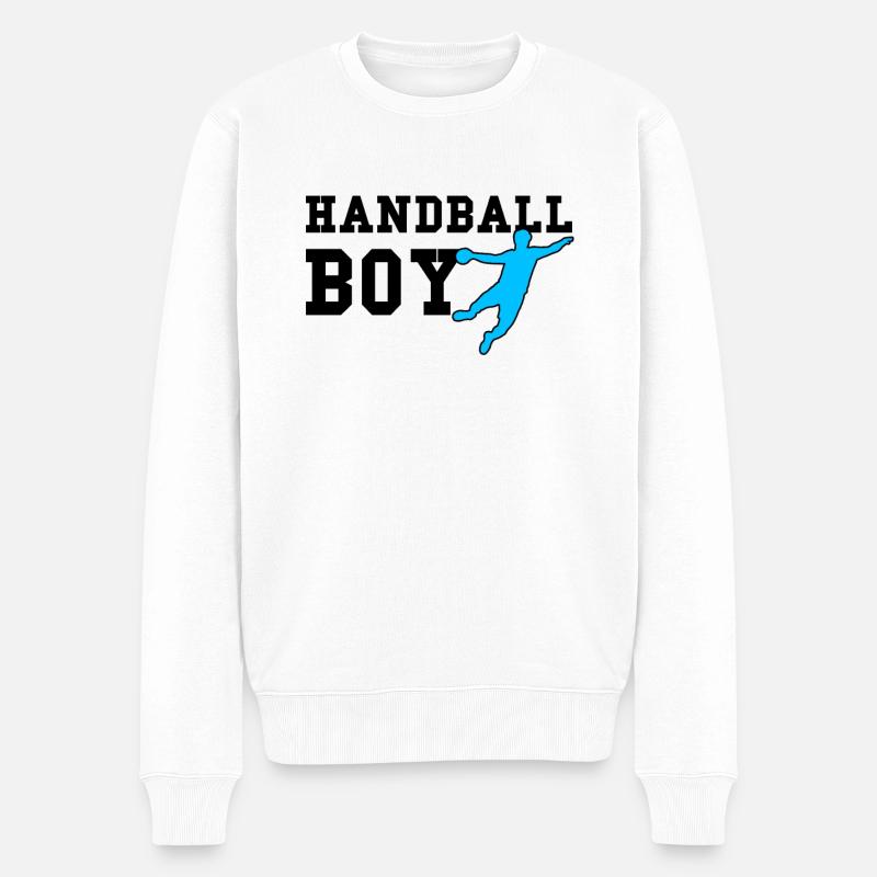 handball boy - Männer Premium Bio Pullover - Weiß