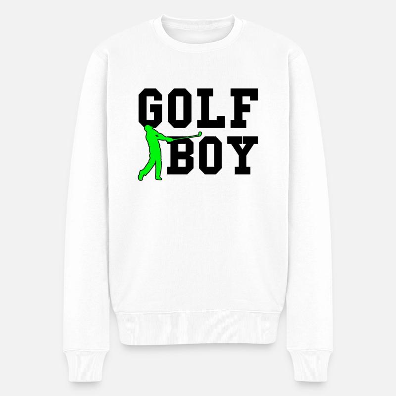 garçon de golf - Pull Premium bio Homme - blanc