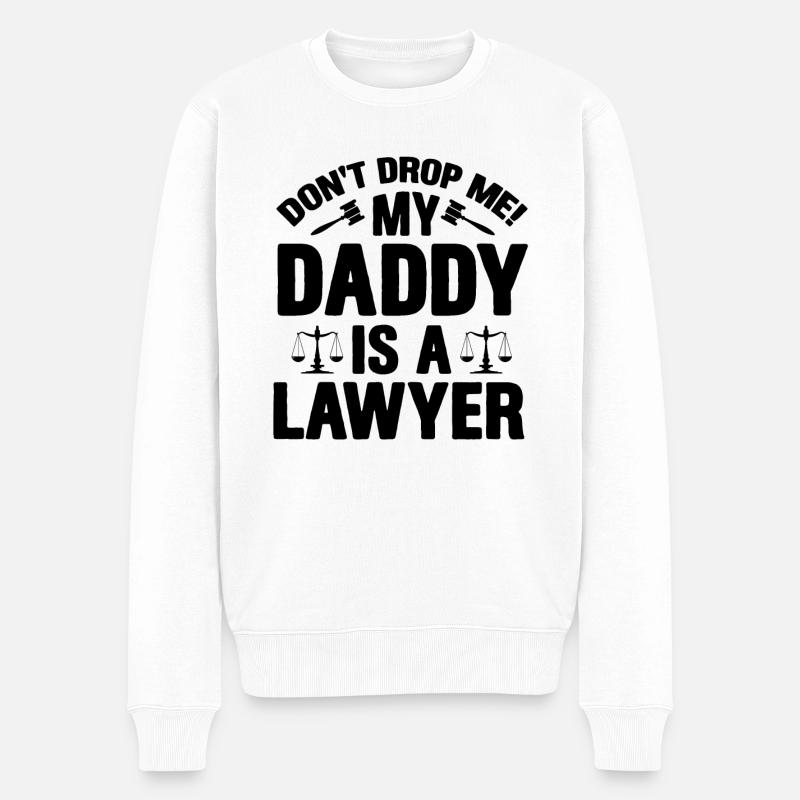 Schwangerschaftsbewusstsein - Männer Premium Bio Pullover - Weiß