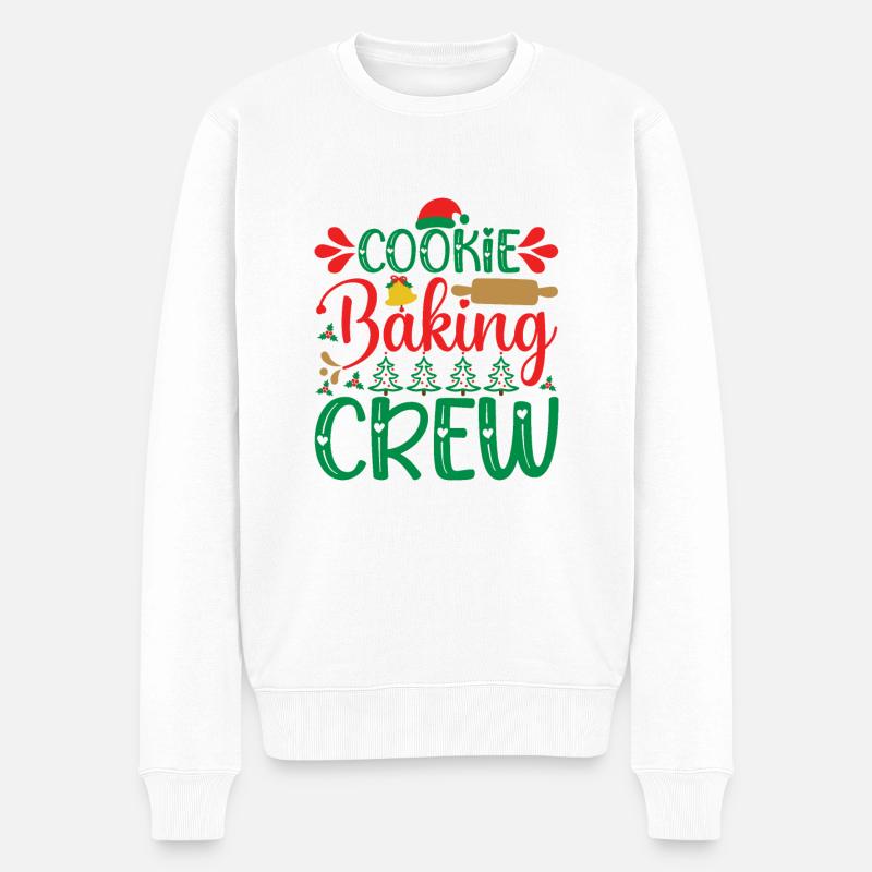 Weihnachtsplätzchen - Männer Premium Bio Pullover - Weiß
