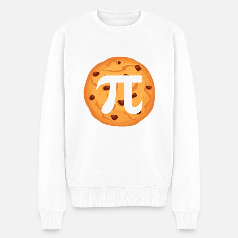 Math Pie Cookie - Pull Premium bio Homme - blanc