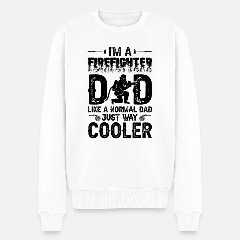 Pompier Pompier Papa - Pull Premium bio Homme - blanc