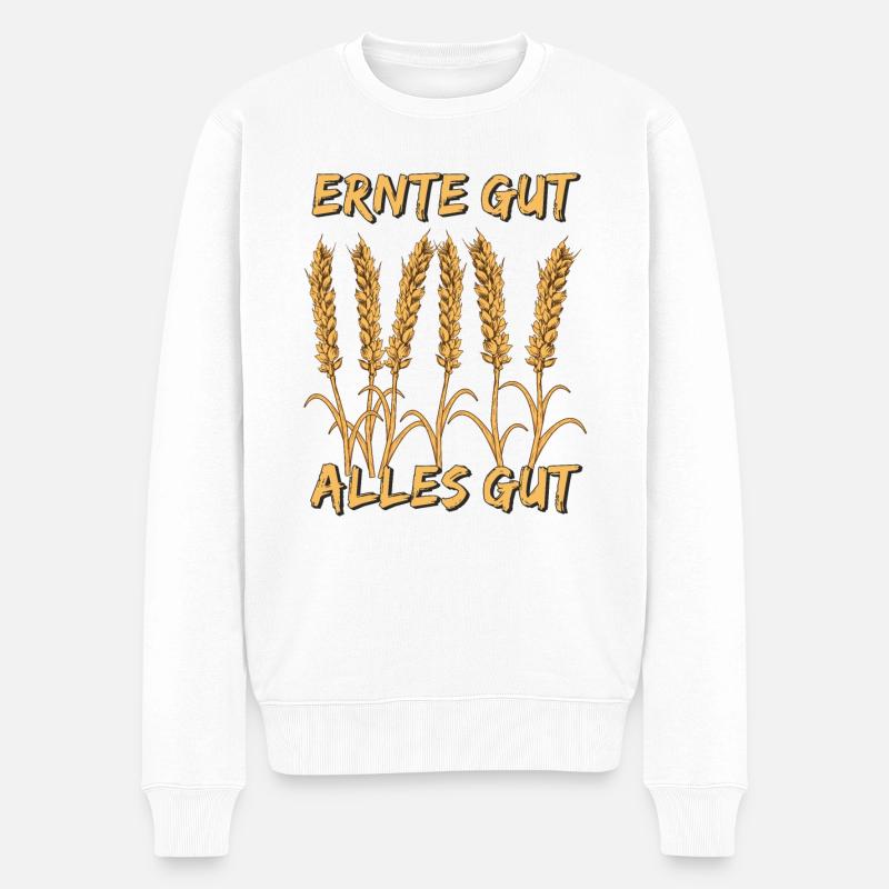 ERNTE GUT ALLES GUT - Männer Premium Bio Pullover - Weiß